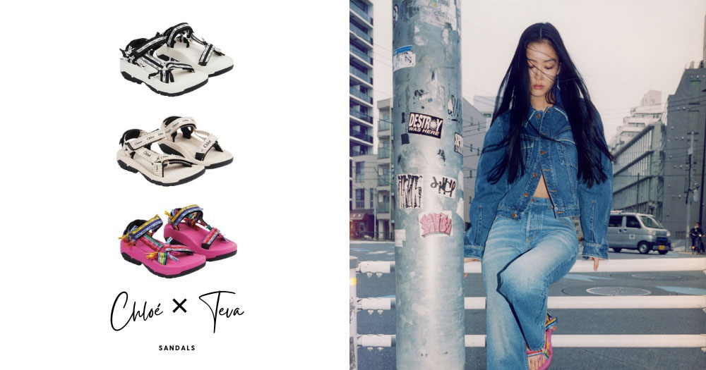 Chloé× Teva独家鞋履限量系列，白色、黑白色、彩虹粉色一次登场，开启挥洒汗水的户外活动Mode