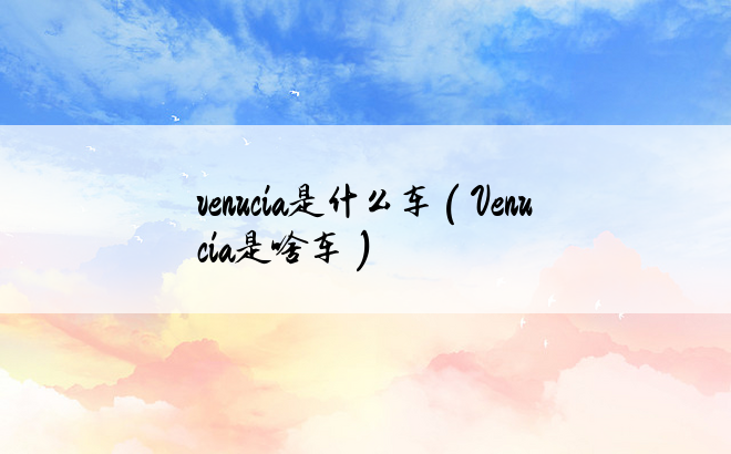 venucia是什么车（Venucia是啥车）